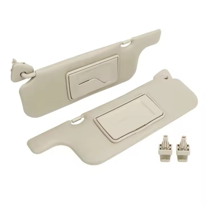 Espejo de coche gris, placa de protección solar para espejo de maquillaje de 2001 a 2007, 2 piezas, nuevo - 1