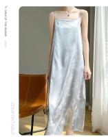 Vestido de temperamento para mujer, vestido de satén de ácido acético, falda con tirantes de alto sentido, nuevo verano - details 4