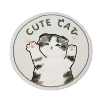 Gato mullido Ronda alfombra dormitorio IE extranjero Gato Piso Navidad decoración dibujos animados alfombra Sala de estar extranjero Navidad Hogar regalo - 1