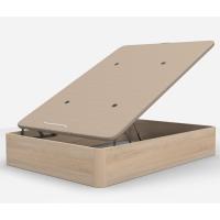 Esquinas Redondeadas en Madera, Base tapizada 3D Transpirable + 4 válvulas aireación (Roble, 150x190cm) - details 0