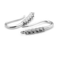 Ganchos de Pendientes de Brasso Dorado 18K con Zirconia Accesorios de Joyería DIY de Alta Calidad para Mujeres - details 20
