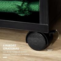 Armario de Ropa con Ruedas Organizador de Ropa de Dormitorio de 120x40x128cm en Negro - details 20