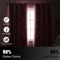 Cortinas de Dormitorio de Doble Capa Aislantes Térmicos Opaques con Ojales Protección UV,1 pieza - details 29
