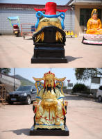 3 estatua de Buda 1 metro 6 templo de resina de fibra de vidrio vestido de rojo invita al Dios de la riqueza - details 10