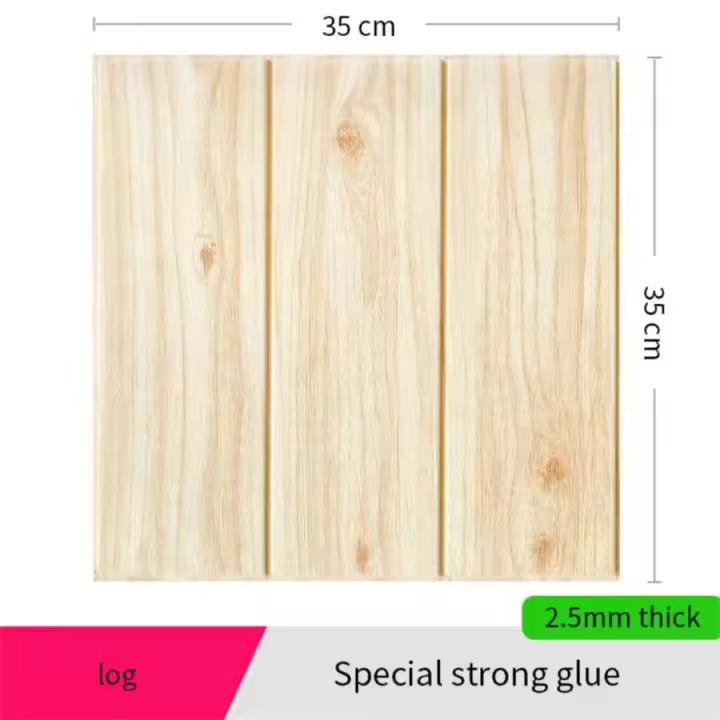 Pegatinas de Pared de Espuma de Madera 3D Autoadhesivas, Impermeables, a Prueba de Humedad - 1