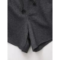 conjunto deportivo Vintage para mujer, traje de pantalones cortos sólidos, camiseta de manga corta con cuello redondo, cortos con cordón, - details 33