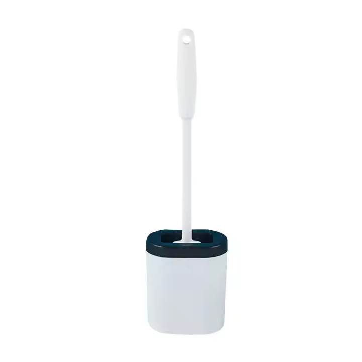 Juego de Estantes para Cepillos de Baño y Inodoro Mango Largo, Silicona Suave, Diseño Sustentable, Caja de Exhibición - 1