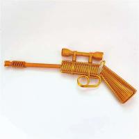 Nuevo Trabajo de alambre de aluminio colorido, pistola hecha a mano, modelo de Metal, adorno de viaje - details 1