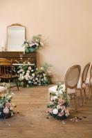 Arreglo de flores artificiales independiente para boda, arco de pasillo, mesa de entrada de bienvenida, centros de mesa, decoración Floral, Juego de 2 - details 2