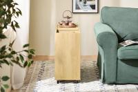 Mesa Auxiliar con 2 Estantes Consola Mesita de Noche con Ruedas Mesa Blanca Mesita 70 x 35 x 60 cm FBT34-W ES - details 20