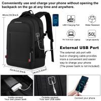 Bolsa para portátil de 16 pulgadas para hombre, mochila de viaje informal, ultraligera, impermeable, con logo luminoso, Bolsa Escolar multifuncional para estudiantes - details 1