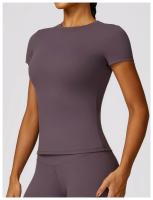 Camiseta Deportiva de Yoga de Nylon Secado Rápido Manga Corta Para Fitness al Aire Libre - details 21