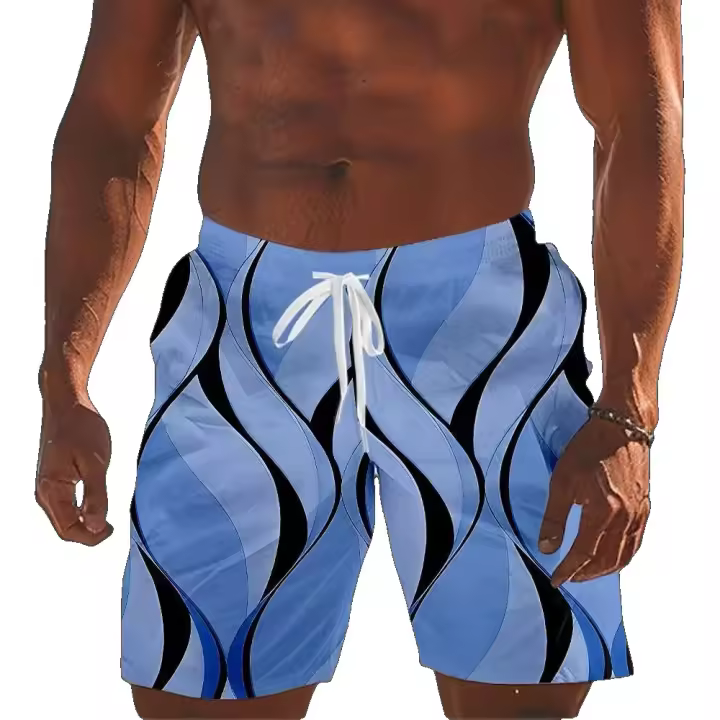 Traje de baño hawaiano para hombre Pantalones deportivos de secado rápido con estampado en línea 3D - 1