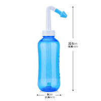 Irrigador Nasal de 300ML para adultos y niños, botella de enjuague, Protector Nasal, evita Sinusitis, rinitis alérgica, olla Neti - details 2