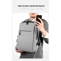 Mochila para ordenador portátil de 15,6 pulgadas para hombre, morral escolar de nailon con carga Usb, resistente al agua - details 3