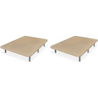 Marco de Cama 3D Extra Resistente Estabilidad de 5 Barras Transversales + 6 Patas Metálicas Roscadas de 25cm Organización de Muebles en Marrón - details 13