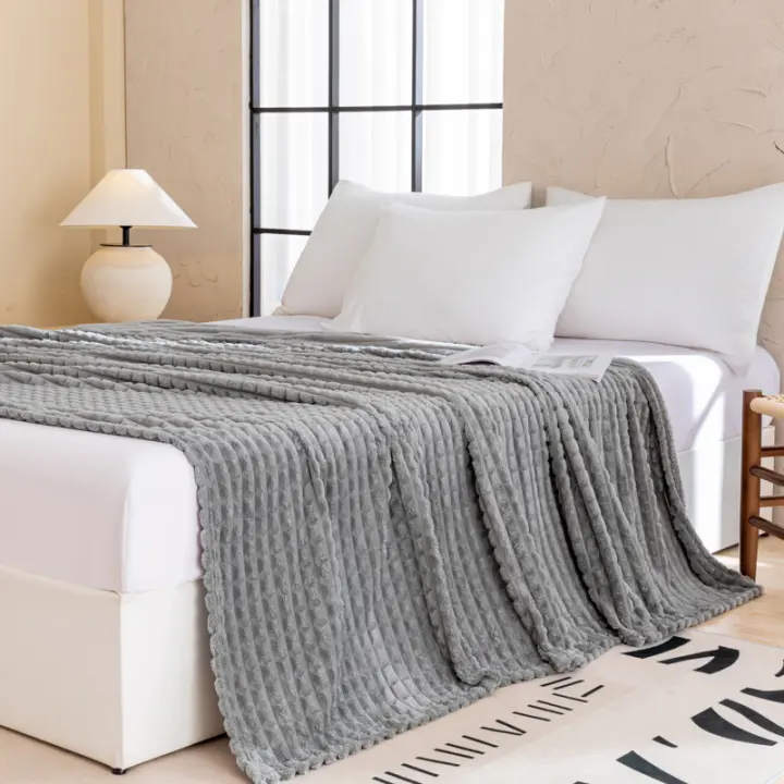 Bonenjoy-Manta a cuadros de Color sólido para el hogar, Sábana suave y cálida para la siesta, toalla de sofá, chal de viaje, regalo de alta calidad - 1