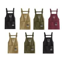 Delantal de cocina portátil de dibujos animados, delantal de cocina impermeable antiincrustante, delantal de Chef sin mangas a prueba de aceite para cocina casera - details 11