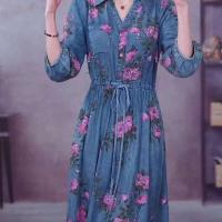 Primavera/Verano 2024 nueva moda temperamento cordón en la cintura P Denim vestido delgado Senior Sense Oge reducción - details 8
