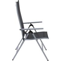 Silla de Jardín Plegable Monza, Silla Abatible de Aluminio y Textileno, Sillón de Balcón Respaldo Reclinable con 8 Posiciones, Plateado/Negro - details 30
