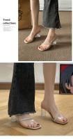Sandalias de Cristal para Mujer Tacón Grueso, Estilo Redondo, Alta Comodidad, Desgaste Fácil - details 9