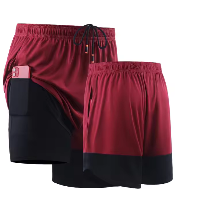 Pantalones cortos deportivos antideslumbrantes para hombre, pantalones de entrenamiento de baloncesto y fitness, secado rápido, vacaciones de verano - 1