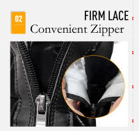 Botas de nieve impermeables con cremallera para mujer, botines cálidos de felpa, de algodón, de alta calidad, para exteriores, Invierno - details 5