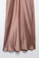 Vestido largo de satén sin mangas para mujer, casual Tre con escote grande y espalda abierta, fruncido, verano - details 12