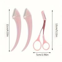 Set de Tijeras de Cejas Curvas Navaja para Cejas con Peine Herramientas de Belleza Fáciles y Convenientes para Principiantes - details 5