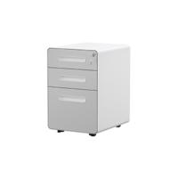 Archivador Rodante, Archivador Móvil de Metal con Cerradura, Archivador Bajo el Escritorio para Tamaño Legal/Letter/A4 para el Hogar/Oficina, Completamente Montado-Gris y Blanco - details 13