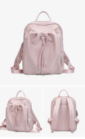 Bolso para mujer Mochila estética Diseño de moda Bolsos para niña Tela plisada Cordón Lindo Mochila fina Mochila escolar súper ligera plegable - details 19