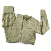 conjunto de yoga para mujer sin costuras ropa deportiva de gimnasio con manga larga sujetador de alto cinturón leggings de gimnasio traje deportivo - details 98