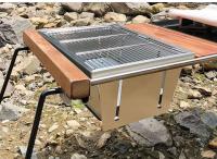Parrilla de barbacoa de acero inoxidable 304, mesa IGT portátil para exteriores, estufa de leña plegable, barbacoa, estufa de camping - details 2