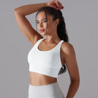 Sujetador de yoga para mujer, ropa interior que absorbe los golpes, correas cruzadas para los hombros, top corto Fiess, deportes a prueba de golpes - details 2