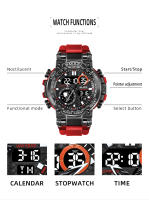 Reloj Deportivo SMAEL de Aleación de Moda Resistente al Agua con Movimiento de Cuarzo Digital+Quartz para Entrenamiento Militar y Nadado - details 2