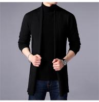 Sweater Coats Men New Fashion Autumn Men's Slim Long Solid Color Knitted Jacket Fashion Men's Casual Sweater Cardigan Coats - details 12