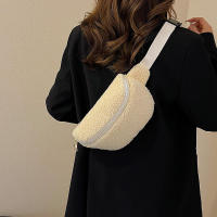 Cintura de felpa de invierno para mujer, bolso de cinturón para teléfono de estilo de diseñador de hombro informal Unisex - details 9