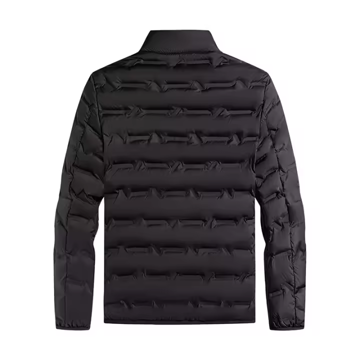 Chaqueta de plumón de grafeno para hombre, abrigo plisado a prueba de viento, cuello levantado, clásico, cálido, invierno - 1