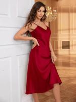 Camisola de satén suave para mujer, ropa de dormir transparente elegante, camisón de lujo, ropa de descanso ligera para todas las estaciones - details 7