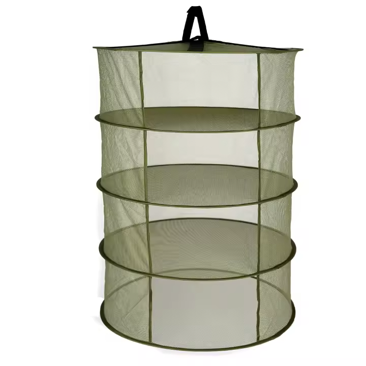Percha de Secado de Hierbas de 2 pies con Malla de Red Hidropónica, Soporte de Plantas con Creces - 1