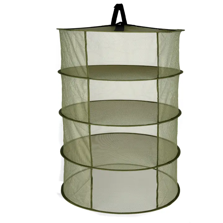 Percha de Secado de Hierbas de 2 pies con Malla de Red Hidropónica, Soporte de Plantas con Creces - 1