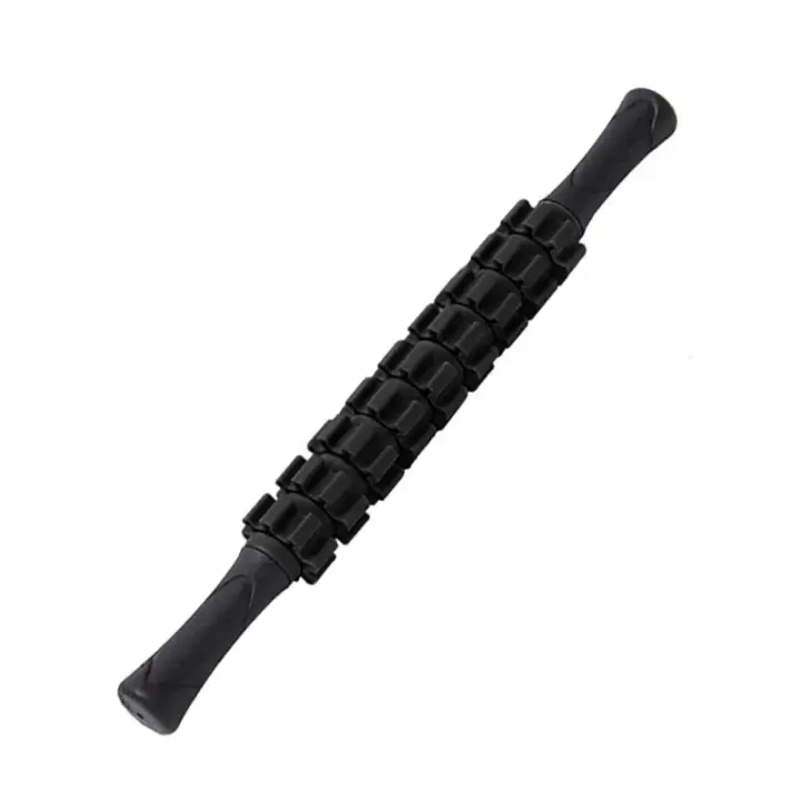 1PCS 9-Wheel Full Body Muscle Massager Roller Stick Acupressure Trigger Point Recovery Tool Deep Relax Gear Massage Stick - 1