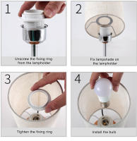 Lámpara de Mesita de Noche Táctil Regulable, Lámpara de Mesa con Puertos de Carga USB A + C, Pantalla de Tela de Lino - details 5