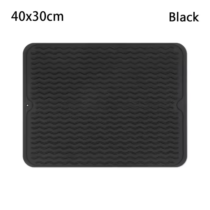 Alfombrilla de silicona para secado de platos, Mantel Individual de cocina, almohadilla de aislamiento térmico, antideslizante, plegable, 1 piezas - 1