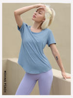 Camiseta deportiva de manga corta para mujer, Top ligero de gimnasio, suave y transpirable, CTQ - details 1