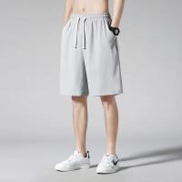 Pantalones cortos informales holgados de verano para hombre, ropa interior de entrenamiento de secado rápido, ligera, deportiva, de seda helada, a media cintura - details 5