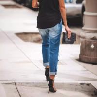 Vaqueros ajustados retro de moda para mujer. - details 3
