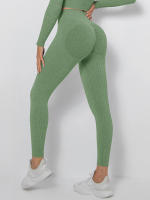 Pantalones de yoga deportivos de cintura alta para gimnasio, mallas sin costuras para mujer - details 11