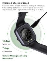 Reloj inteligente Q29 de 1,7 pulgadas para hombre y mujer, dispositivo deportivo con Monitor de temperatura y presión arterial, frecuencia cardíaca, Android e IOS, novedad - details 9