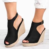 Sandalias de tacón de cuña para mujer, zapatos de verano - details 0